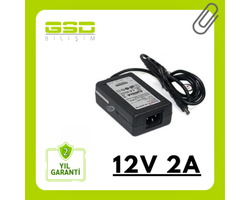 12 VOLT 2 A PLASTİK SWITCH ADAPTÖR - 5694