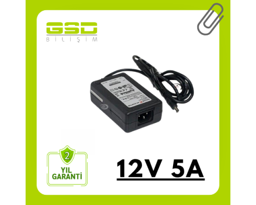 12 VOLT 5 A PLASTİK SWITCH ADAPTÖR - 5693