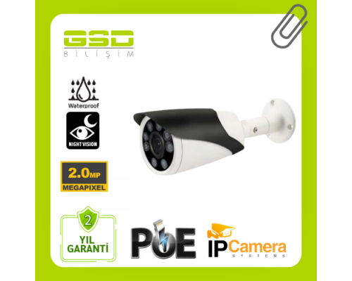 2 MP 8 ATOM LED IP POE BULLET GÜVENLİK KAMERASI-236IP