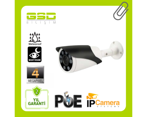 4 MP 8 ATOM LED IP POE BULLET GÜVENLİK KAMERASI-5243