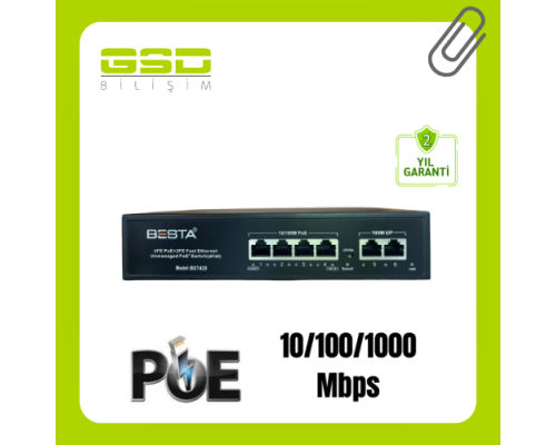 4 PORT POE SWİTCH BST420