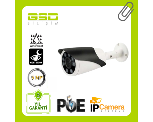 5 MP 8 ATOM LED IP POE BULLET GÜVENLİK KAMERASI-5240