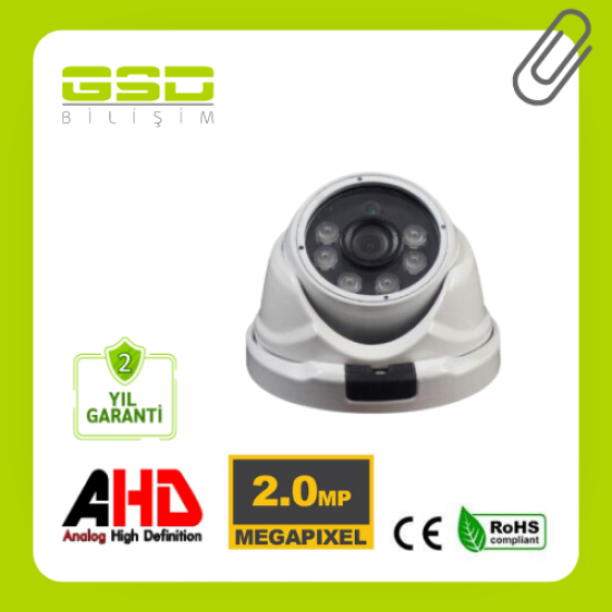 6 ATOM LED 2MP AHD DOME GÜVENLİK KAMERASI - 8267