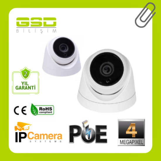 6 ATOM LED 4 MP IP POE DOME GÜVENLİK KAMERASI - IP6329