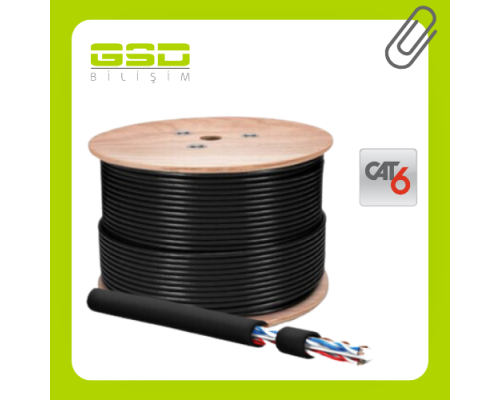 CAT6 500 MT 23AWG OUTDOOR SİYAH IP KAMERA KABLOSU-CAT65O