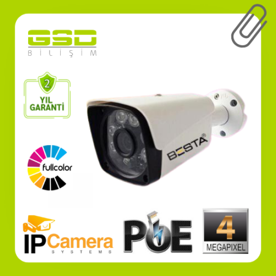 IP POE 4 MP 8 ATOM WARM LED GÜVENLİK KAMERASI-1408